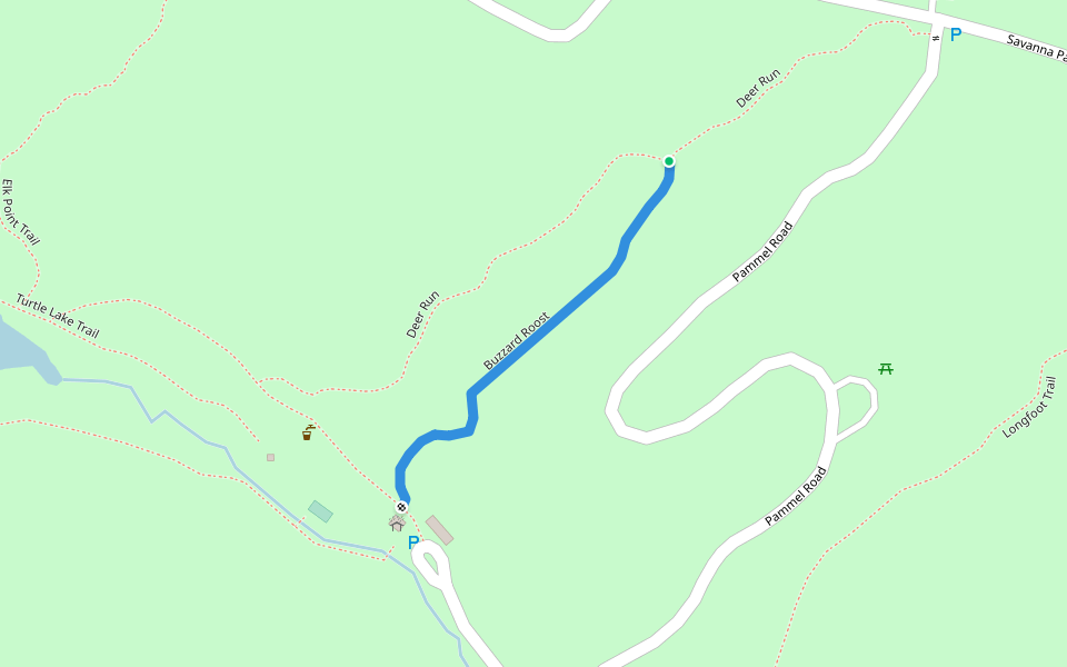 Buzzard Roost walking route map in Sioux City