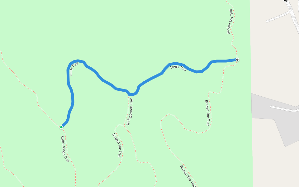 Loess Trail walking route map in Sioux City
