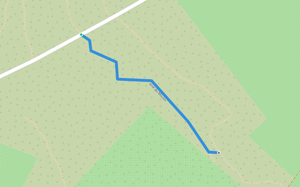 Voie du Moulin walking route map in Saint-Bris-le-Vineux