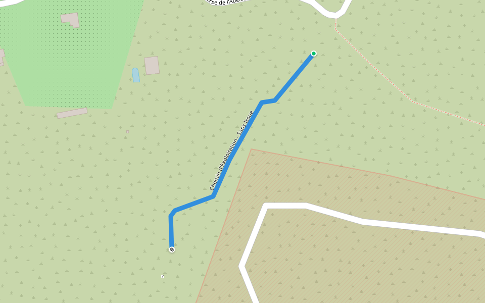 Chemin d'Exploitation - Sans Issue walking route map in Lançon-Provence