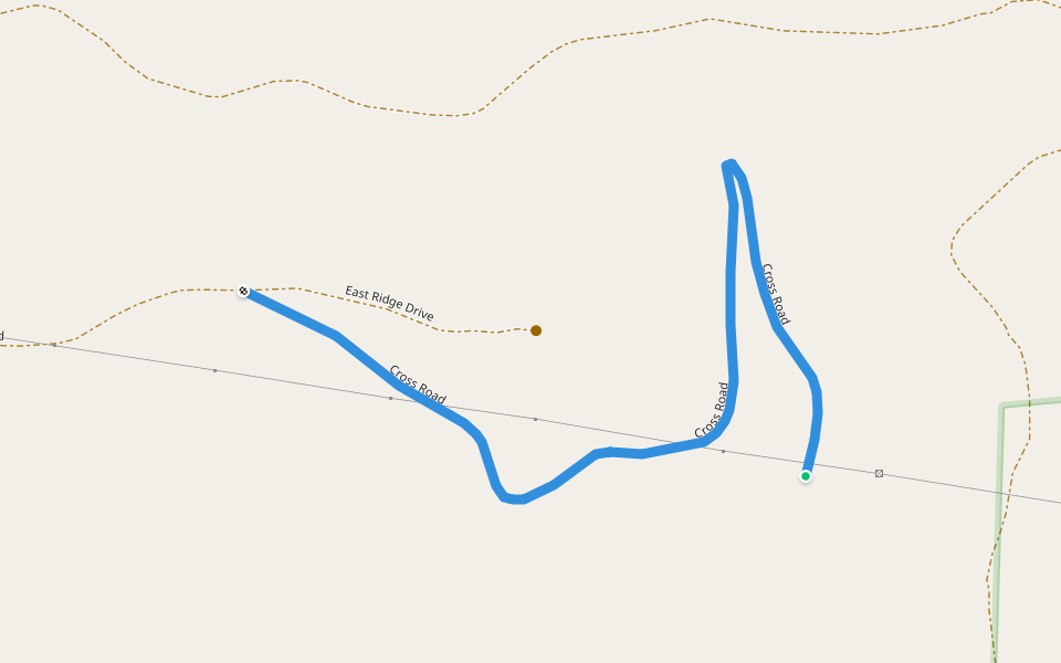 Cross Road walking route map in Colfax