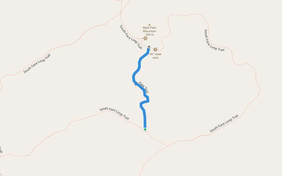 Pate Trail walking route map in Sebago