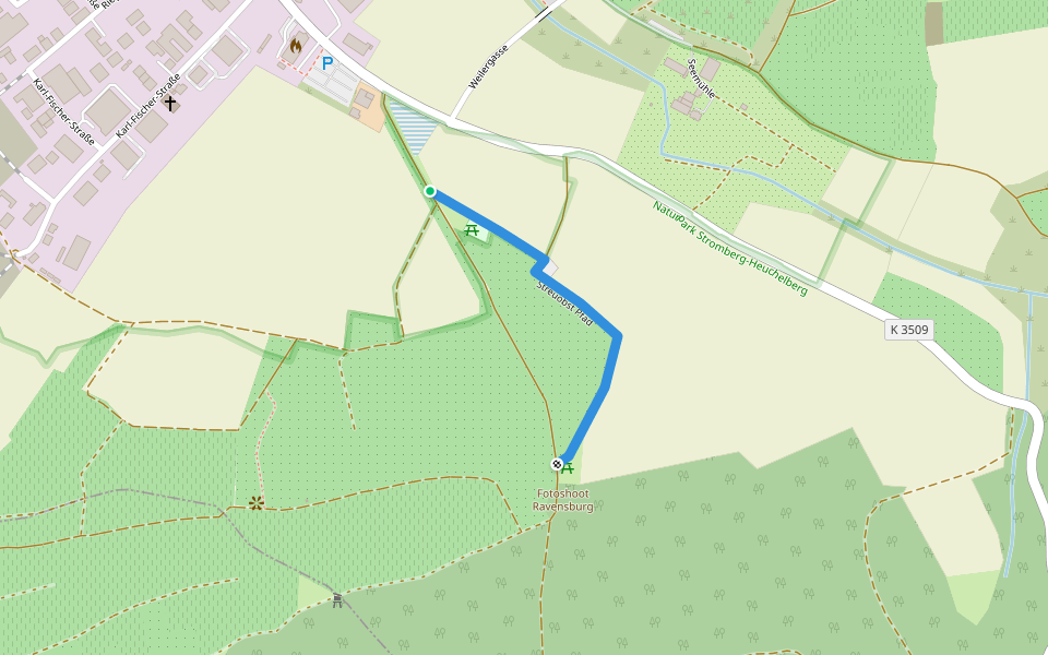 Streuobst Pfad walking route map in Sulzfeld