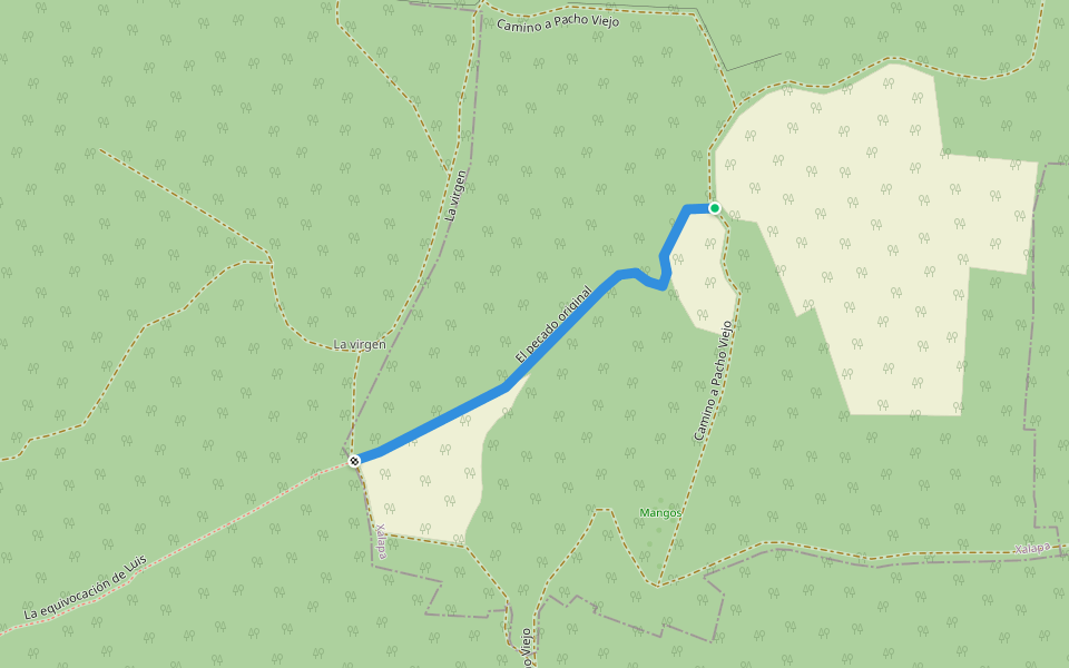 El pecado original walking route map in Colonia Gobernadores