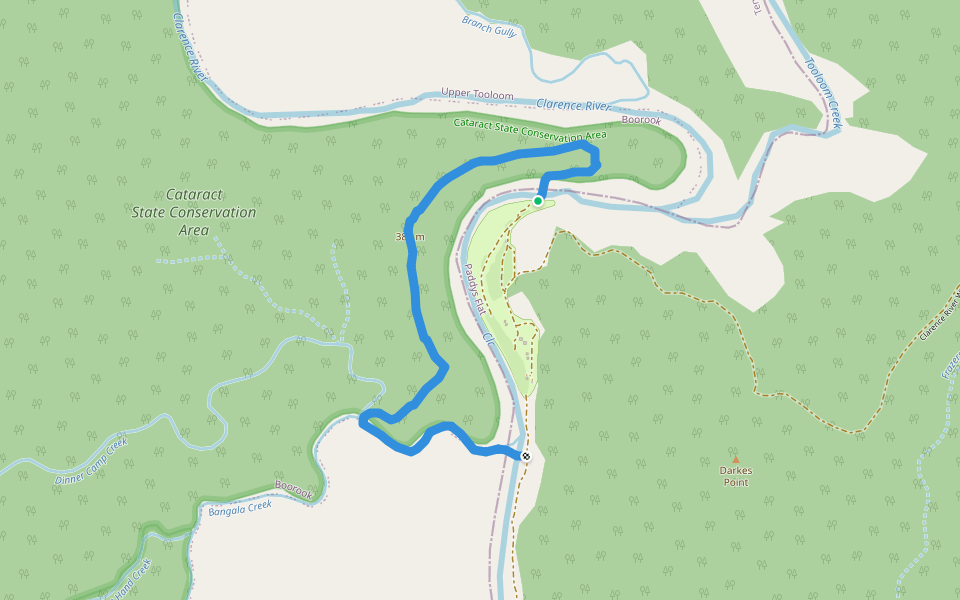 The Ridge Trail walking route map in Paddys Flat