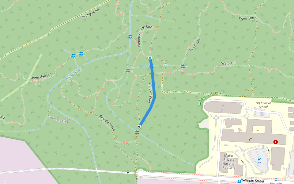 Quit Weippin walking route map in Cleveland