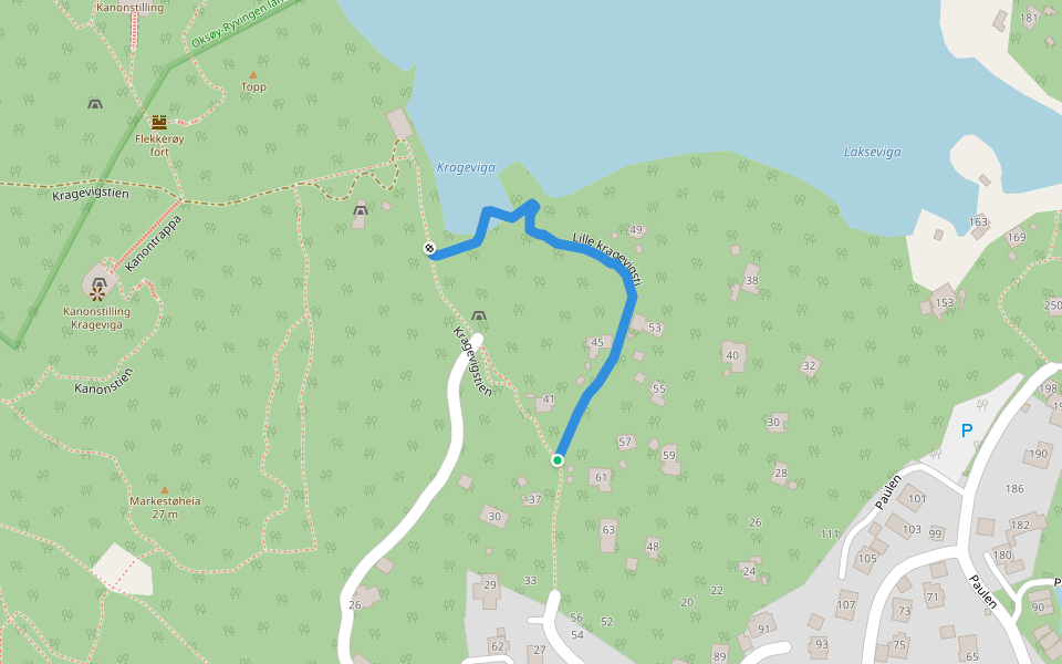 Lille kragevigsti walking route map in Skålevik