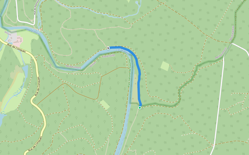 Single Semoi walking route map in Florenville