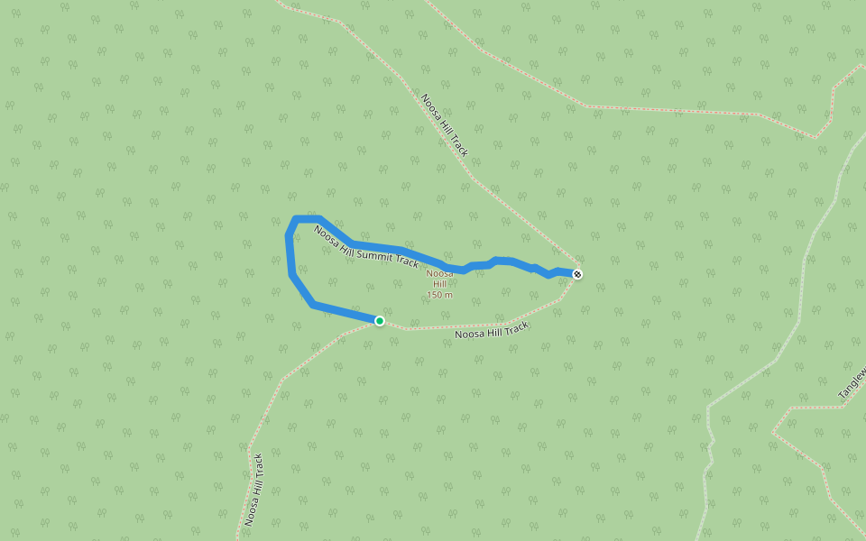 Noosa Hill Summit Track walking route map in Noosa Heads
