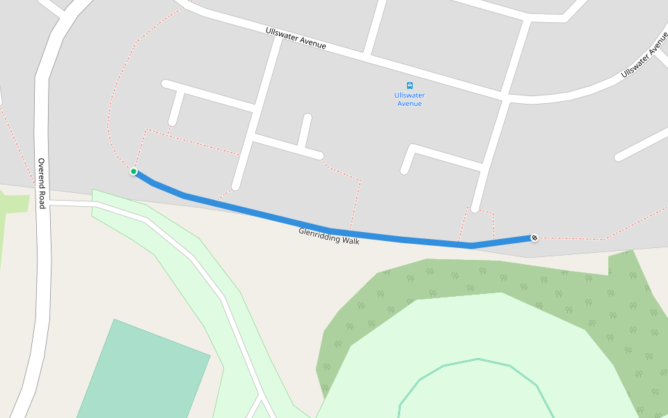 Glenridding Walk walking route map in Whitehaven