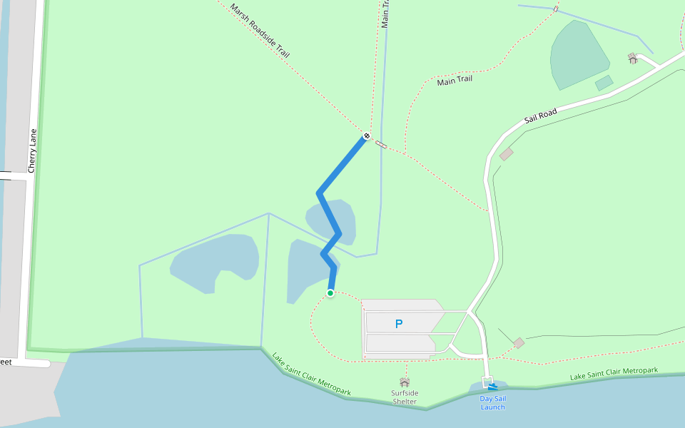 Point Rosa Boardwalk walking route map in SELFRIDGE