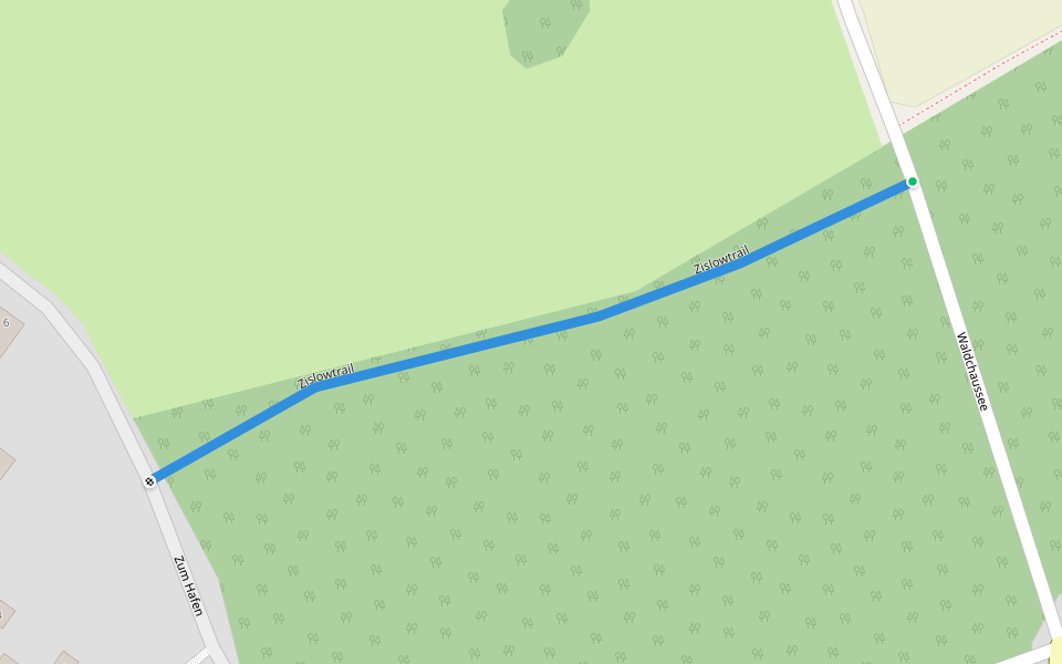 Zislowtrail walking route map in Zislow