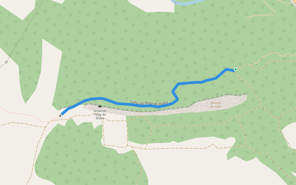Trilho do Pego do Diabo walking route map in Loures