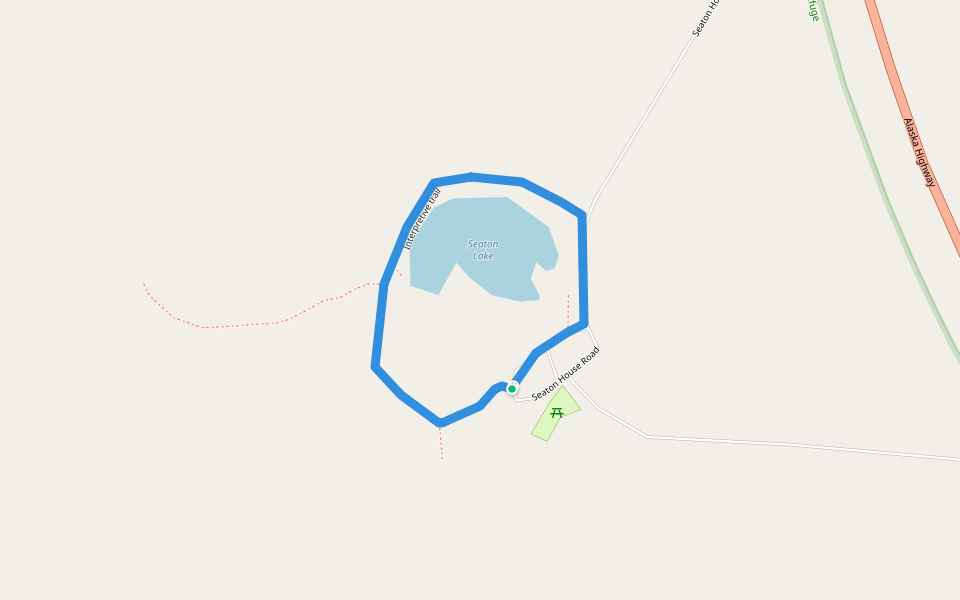 Interpretive trail walking route map in Northway