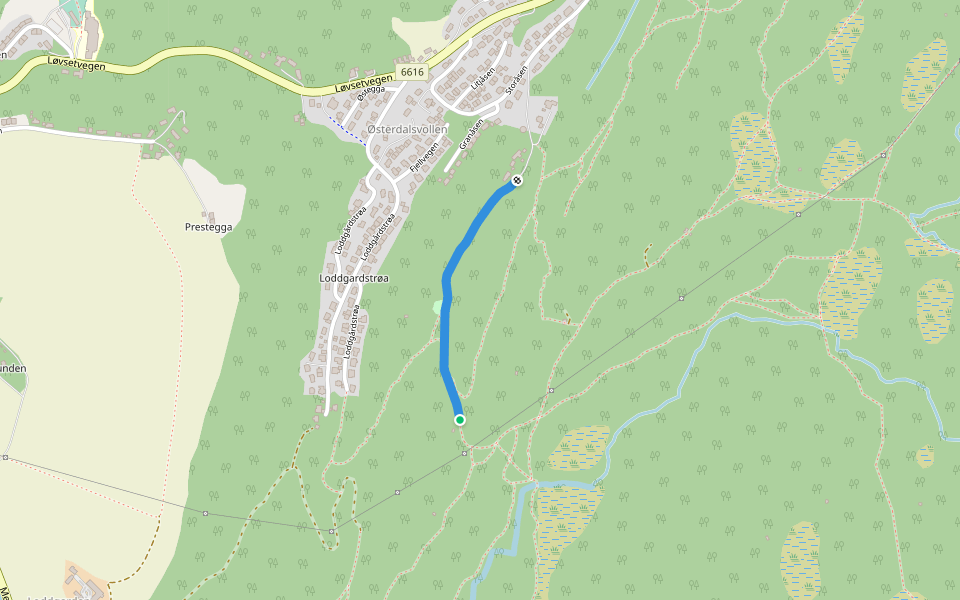 Stenvegen walking route map in Melhus