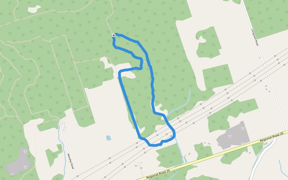 White-tailed Deer Trail walking route map in Bowmanville