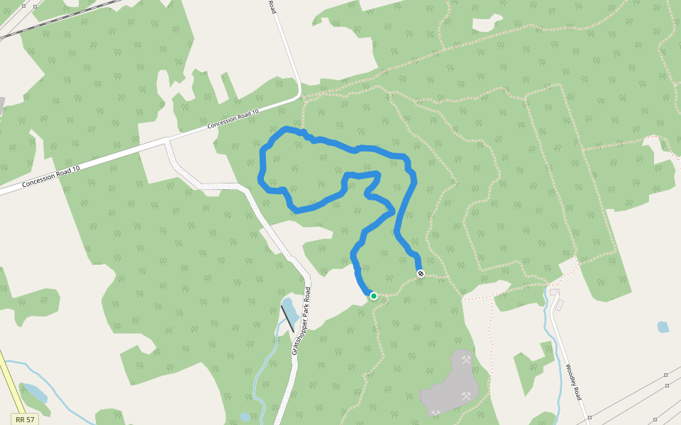 Wild Turkey Trail walking route map in Clarington