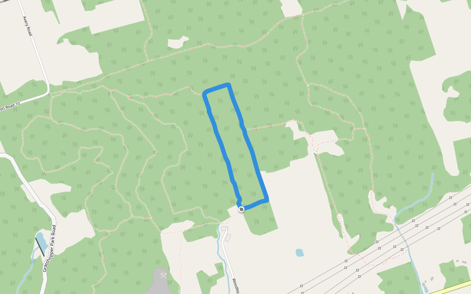 Cotton Tail Rabbit Trail walking route map in Bowmanville