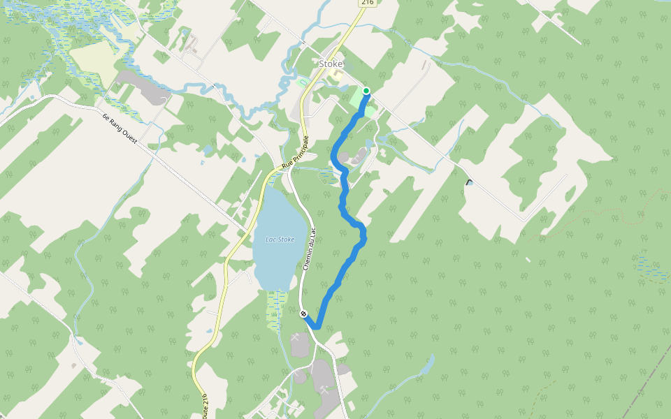 Sentiers pédestre Village de Stoke walking route map in Stoke