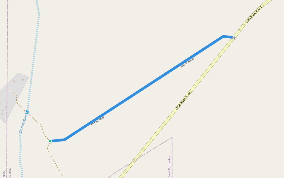 Old Runway walking route map in Wunaamin Miliwundi Ranges