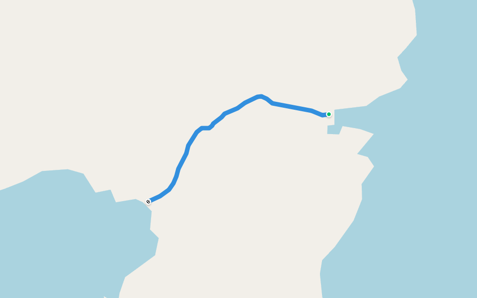 Three Moutain Portage walking route map in Macdiarmid