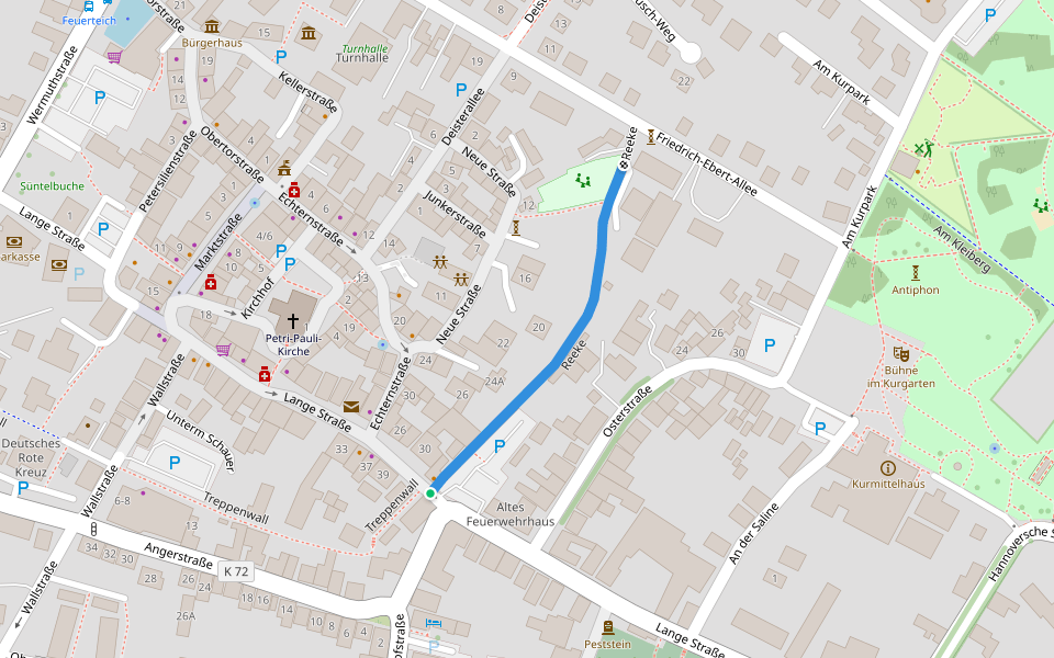 Reeke walking route map in Bad Münder am Deister