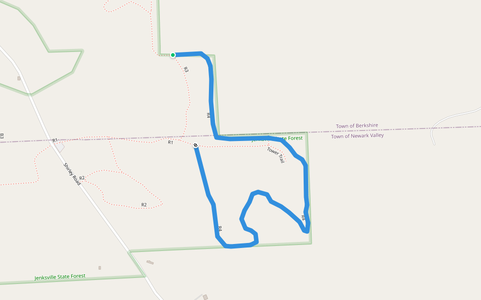 R4 walking route map in Berkshire