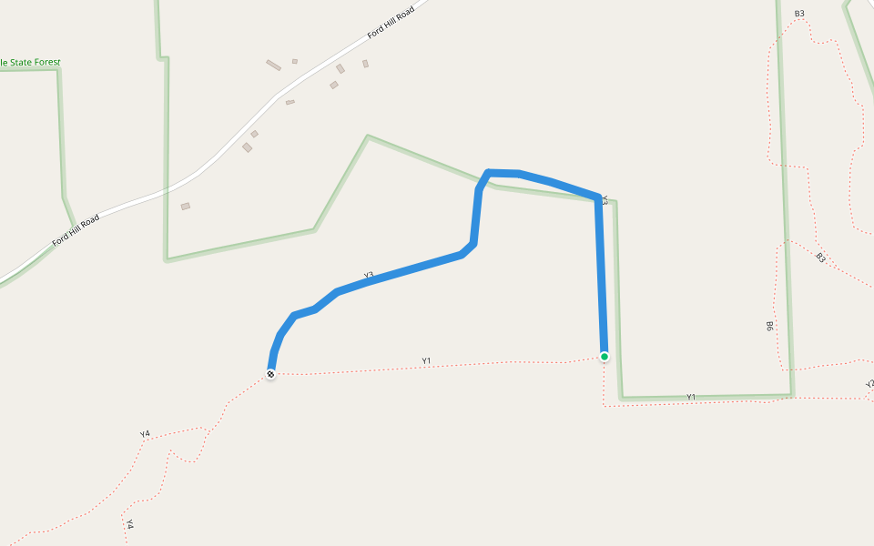 Y3 walking route map in Newark Valley