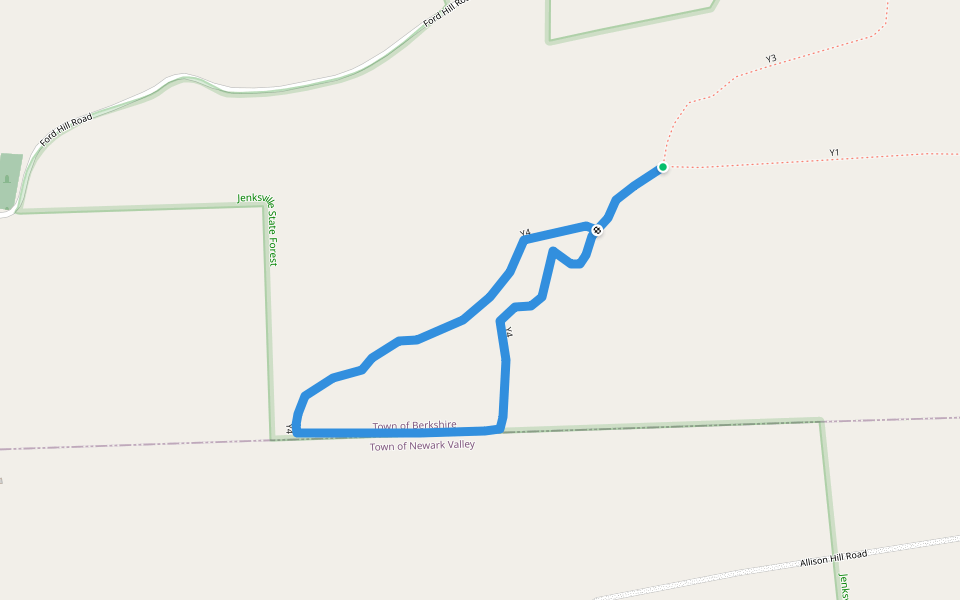 Y4 walking route map in Berkshire