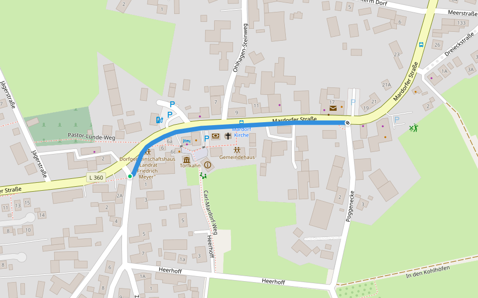 Mardorfer Straße walking route map in Neustadt am Rübenberge