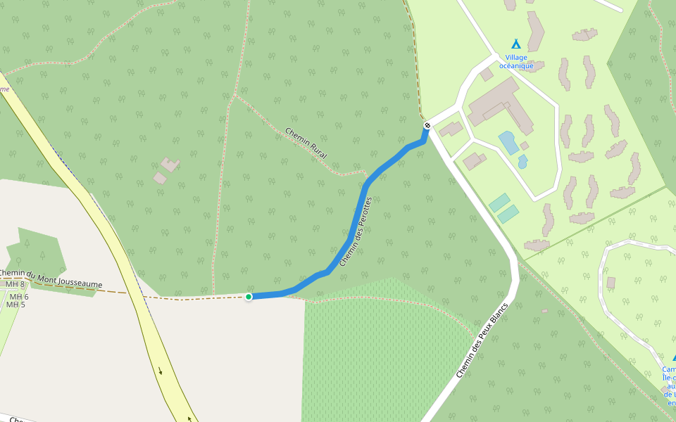 Chemin des Perottes walking route map in Le Bois-Plage-en-Ré
