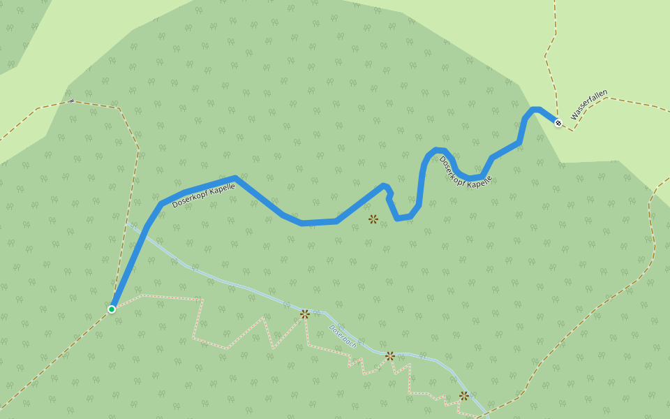 Doserkopf Kapelle walking route map in Häselgehr