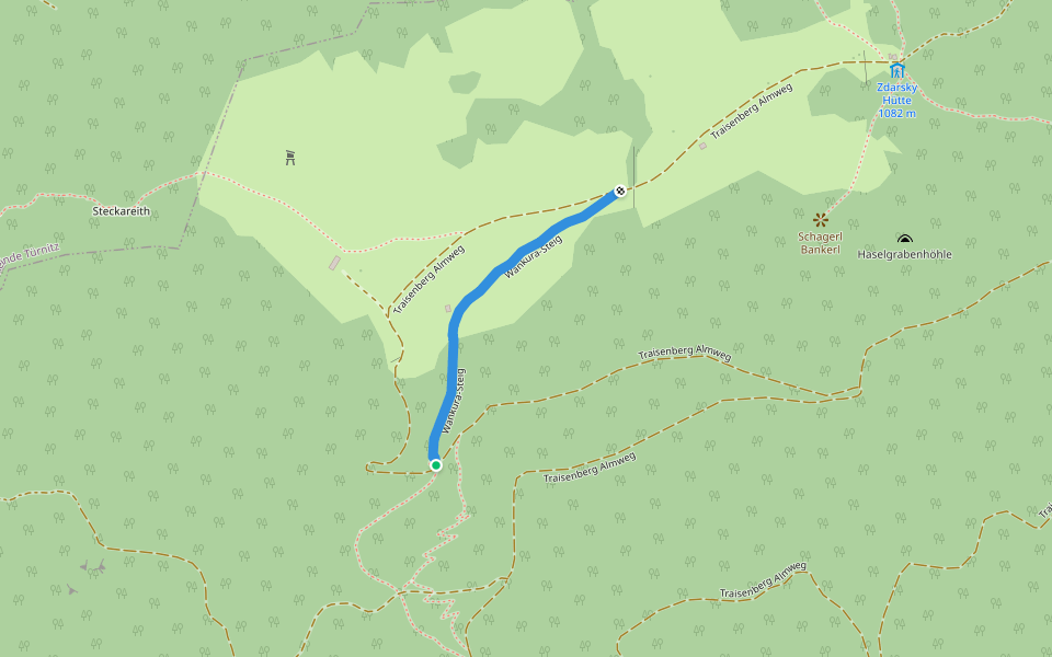 Wankura-Steig walking route map in Türnitz
