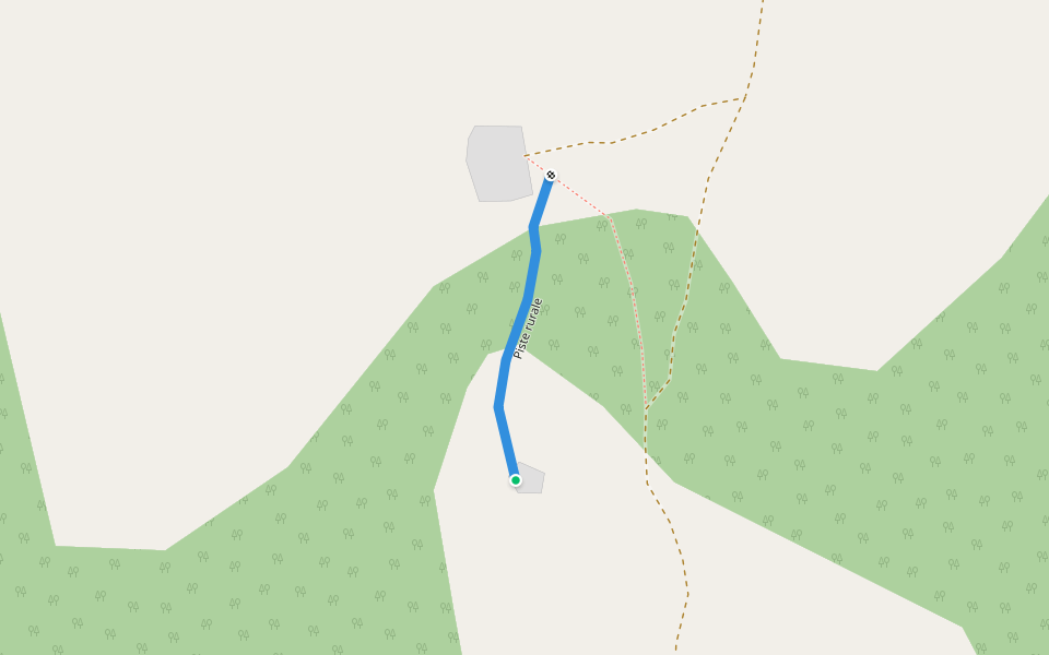 Piste rurale walking route map in Néresso