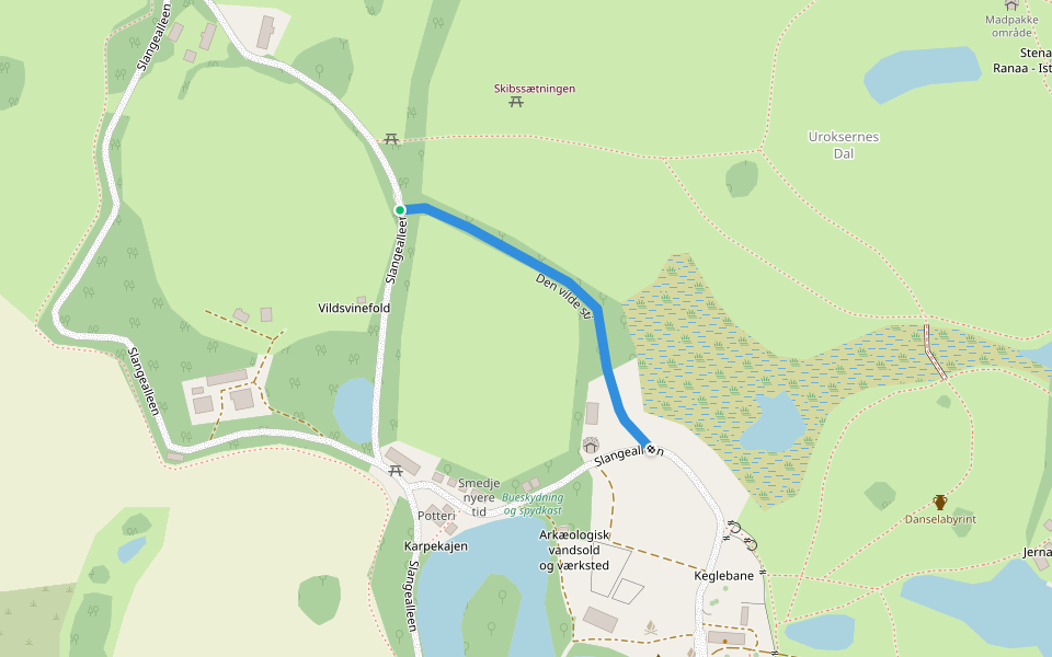 Den vilde sti walking route map in Lejre