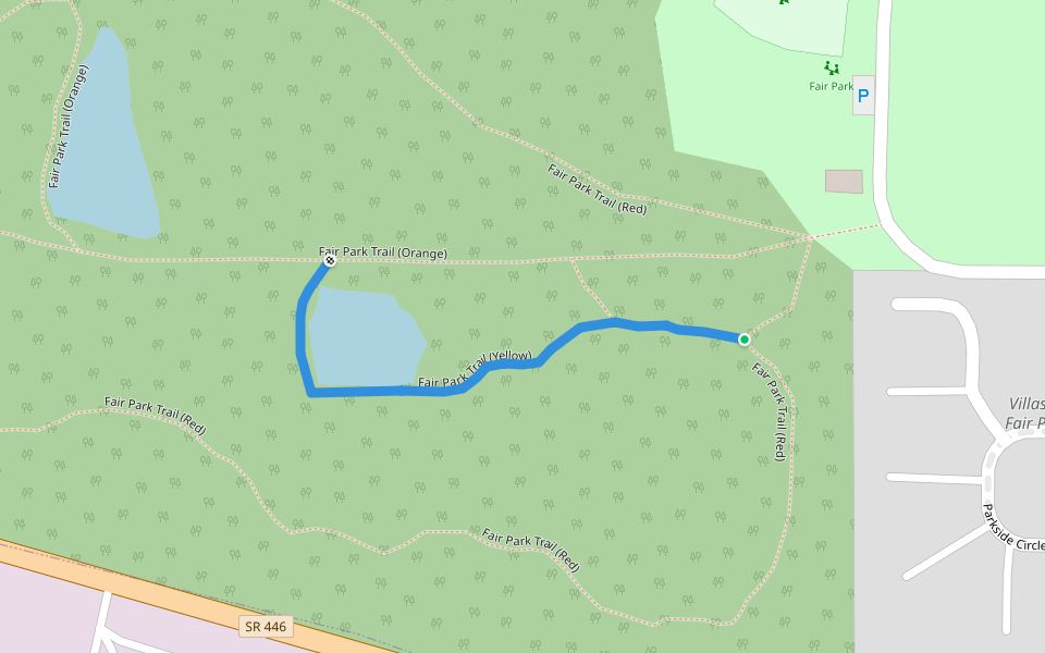 Fair Park Trail (Yellow) walking route map in Canfield