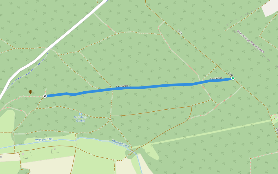 Laubgang walking route map in Krumbach (Schwaben)