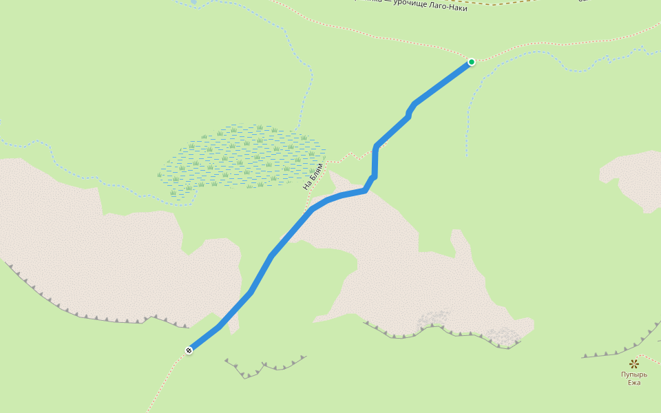 На Блям walking route map in Chigursana