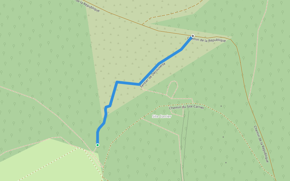 Sentier de Découverte walking route map in Baume-les-Dames