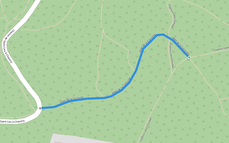 Allée de la Corniche walking route map in Saint-Leu-la-Forêt