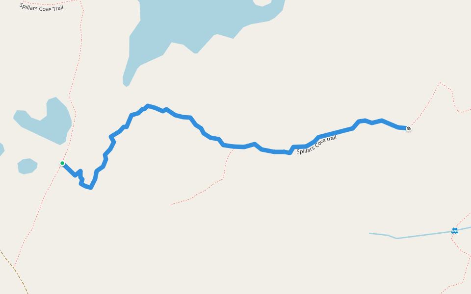 Spillars Cove trail walking route map in Twillingate