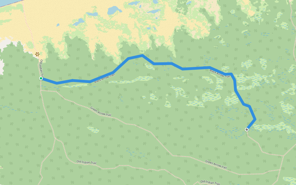 Black Arrow Trail walking route map in Frankfort