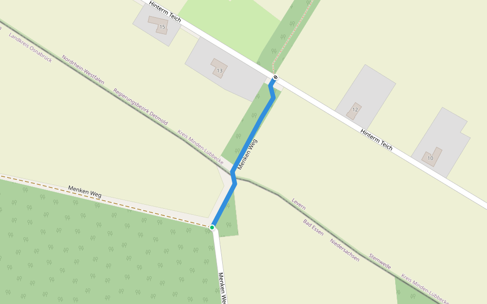 Menken Weg walking route map in Bad Essen