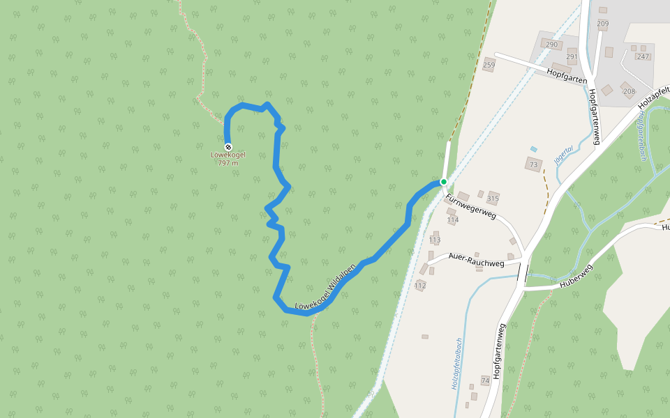 Löwekogel Wildalpen walking route map in Wildalpen