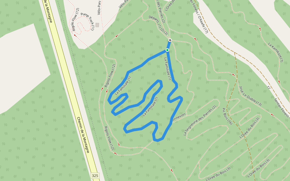 La Familiale (1) walking route map in Rigaud