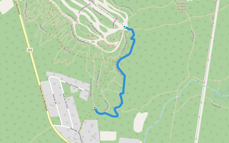 La Rock 'N' Roll (10) walking route map in Rigaud