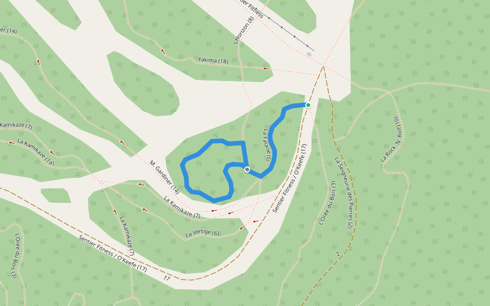 La Falaise (5) walking route map in Rigaud
