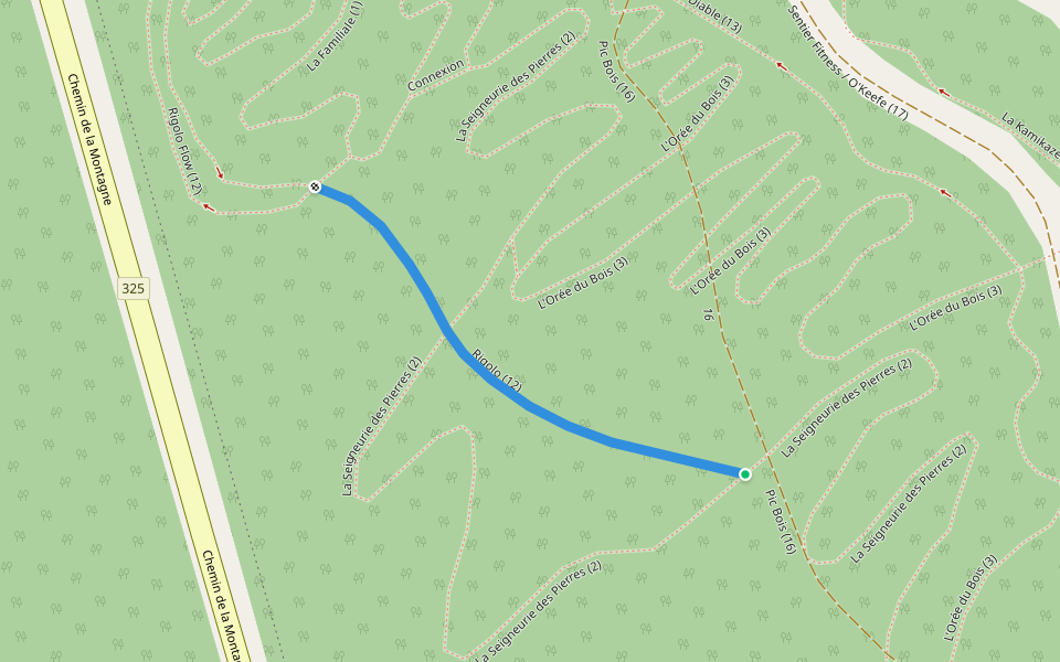 Rigolo (12) walking route map in Rigaud