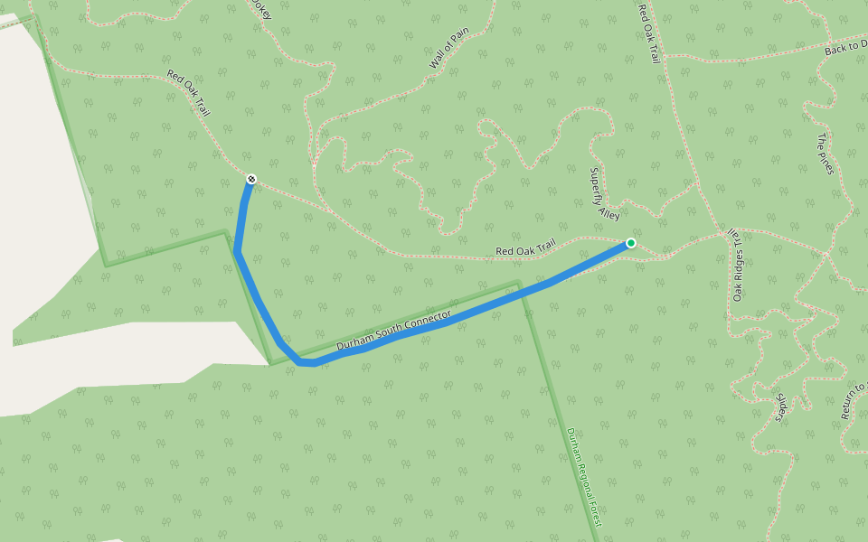 Durham South Connector walking route map in Uxbridge