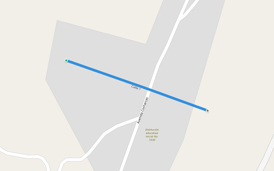 Calle 1 walking route map in Uripa